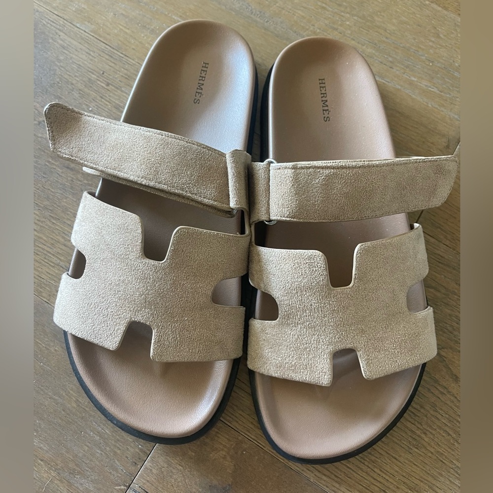 Chypre Sandal Lookalike - ultra suede beige
